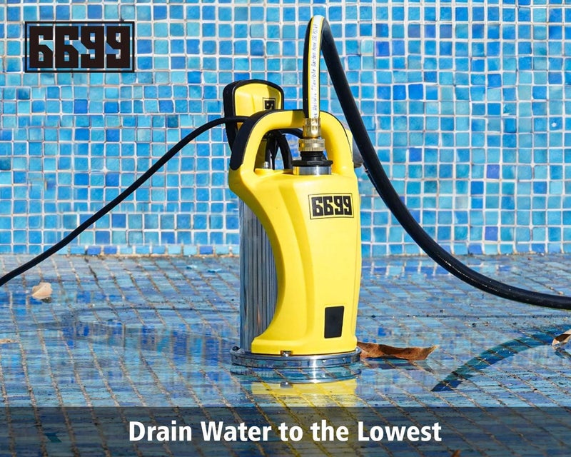 6699 3/4HP Submersible Water Pump 3000GPH Stainless Steel Sump Pump with Adjustable Float Switch for Draining Water from Pool Hot Tub Flooded House Rain Barrel Pit Crawl Space SUB 3000SS - Image 3